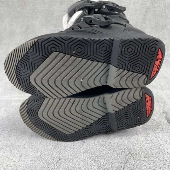 Fly Racing Maverik LT Kids Boots US 11 Black White Adjustable Motorcycle Boots - Picture 10 of 13